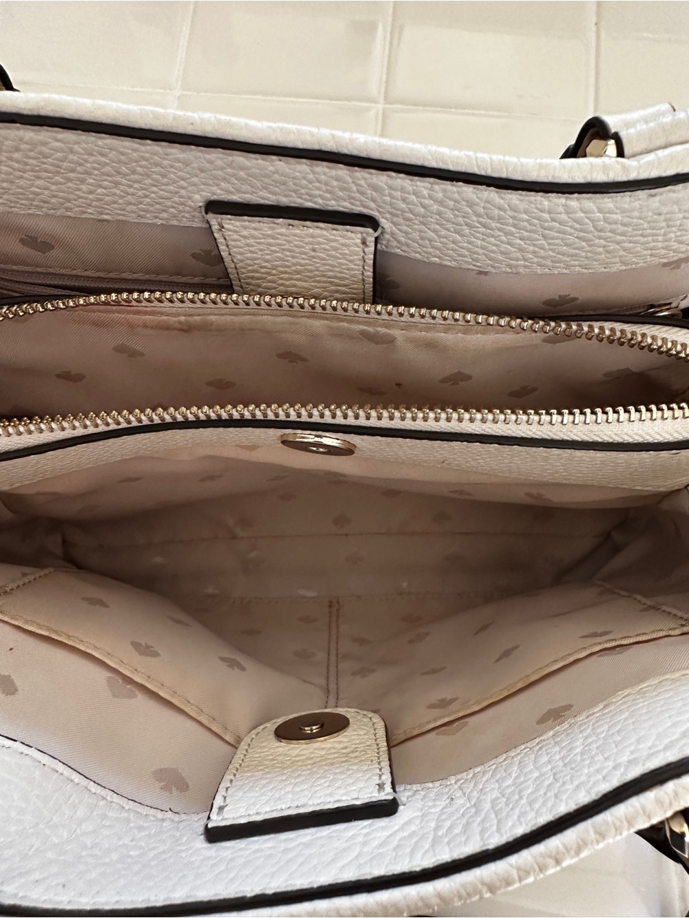Kate Spade New York Jackson Straw Medium Triple Closure Satchel Handbag Purse - Picture 6 of 14